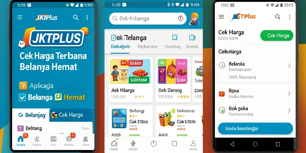 Antarmuka JKTPLUS menampilkan hasil perbandingan harga dengan jelas.
