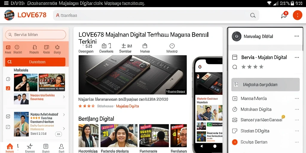 Antarmuka aplikasi LOVE678 yang menarik dan informatif.