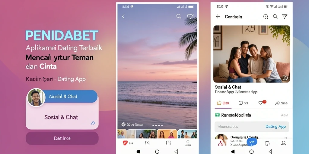 Tampilan utama aplikasi PENIDABET dengan fitur pencarian dan chat.