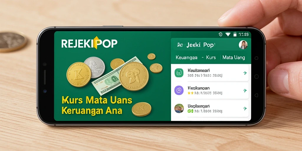 Antarmuka REJEKIPOP menampilkan fungsi Kurs Mata Uang yang intuitif.