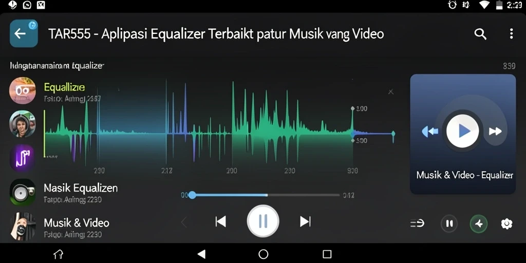 Antarmuka pengguna TAR555 yang intuitif dan fungsional.