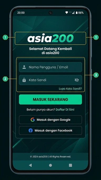 Masuk Akun Asia200 untuk Pengguna Android