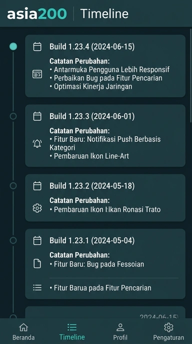 Riwayat Versi asia200 untuk Pengguna Android